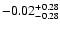 $-0.02_{-0.28}^{\rm +0.28}$