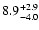 $ 8.9^{\rm + 2.9}_{- 4.0}$