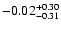 $-0.02_{-0.31}^{\rm +0.30}$