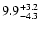 $ 9.9^{\rm + 3.2}_{- 4.3}$