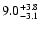 $ 9.0^{\rm + 3.8}_{- 3.1}$