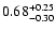 $ 0.68_{-0.30}^{\rm +0.25}$
