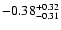 $-0.38_{-0.31}^{\rm +0.32}$