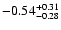 $-0.54_{-0.28}^{\rm +0.31}$