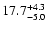 $ 17.7^{\rm + 4.3}_{- 5.0}$