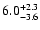 $ 6.0^{\rm + 2.3}_{- 3.6}$