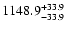 $1148.9^{\rm +33.9}_{-33.9}$