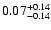 $ 0.07_{-0.14}^{\rm +0.14}$