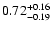 $ 0.72_{-0.19}^{\rm +0.16}$