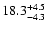 $ 18.3^{\rm + 4.5}_{- 4.3}$