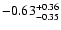 $-0.63_{-0.35}^{\rm +0.36}$