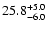 $ 25.8^{\rm + 5.0}_{- 6.0}$