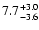 $ 7.7^{\rm + 3.0}_{- 3.6}$