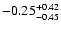 $-0.25_{-0.45}^{\rm +0.42}$