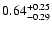 $ 0.64_{-0.29}^{\rm +0.25}$