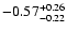 $-0.57_{-0.22}^{\rm +0.26}$