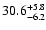 $ 30.6^{\rm + 5.8}_{- 6.2}$