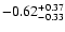 $-0.62_{-0.33}^{\rm +0.37}$