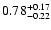 $ 0.78_{-0.22}^{\rm +0.17}$
