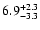 $ 6.9^{\rm + 2.3}_{- 3.3}$
