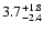 $ 3.7^{\rm + 1.8}_{- 2.4}$