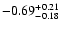$-0.69_{-0.18}^{\rm +0.21}$