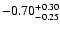 $-0.70_{-0.25}^{\rm +0.30}$