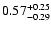 $ 0.57_{-0.29}^{\rm +0.25}$