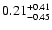 $ 0.21_{-0.45}^{\rm +0.41}$