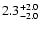 $ 2.3^{\rm + 2.0}_{- 2.0}$