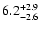 $ 6.2^{\rm + 2.9}_{- 2.6}$