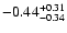 $-0.44_{-0.34}^{\rm +0.31}$