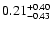 $ 0.21_{-0.43}^{\rm +0.40}$