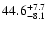 $ 44.6^{\rm + 7.7}_{- 8.1}$