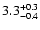 $3.3^{\rm +0.3}_{-0.4}$