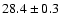 $28.4 \pm 0.3$