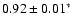 $0.92 \pm 0.01^{*}$