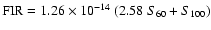 ${\rm FIR} = 1.26\times 10^{-14}~(2.58~S_{60} + S_{100})$