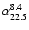 $\alpha^{8.4}_{22.5}$