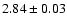 $2.84\pm 0.03$