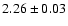 $2.26\pm 0.03$