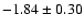 $-1.84\pm 0.30$