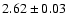$2.62\pm 0.03$