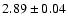 $2.89\pm 0.04$