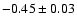 $-0.45\pm 0.03$