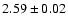$2.59\pm 0.02$