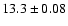 $13.3\pm 0.08$