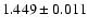 $1.449 \pm 0.011$