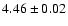 $4.46\pm 0.02$