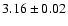 $3.16\pm 0.02$